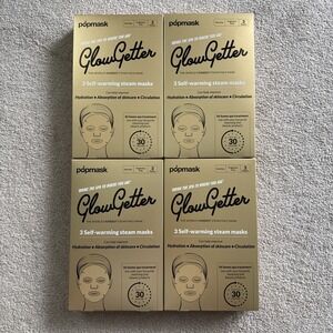 (4) Popmask London GlowGetter Self Warming Steam Face Masks (12 Masks)